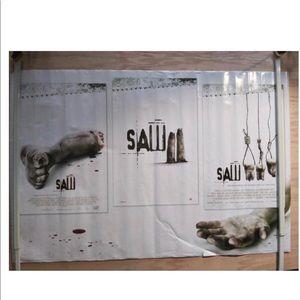 SAW 🎬 SAW II 🎬 SAW III MOVIE POSTER COLLAGE 2006 LIONSGATE FILMS 🎥 RARE